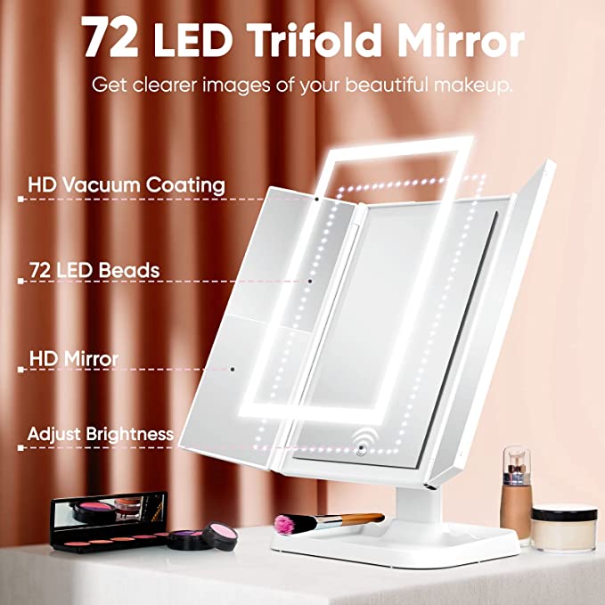 Specchio Trucco LED Triplo v2Pro